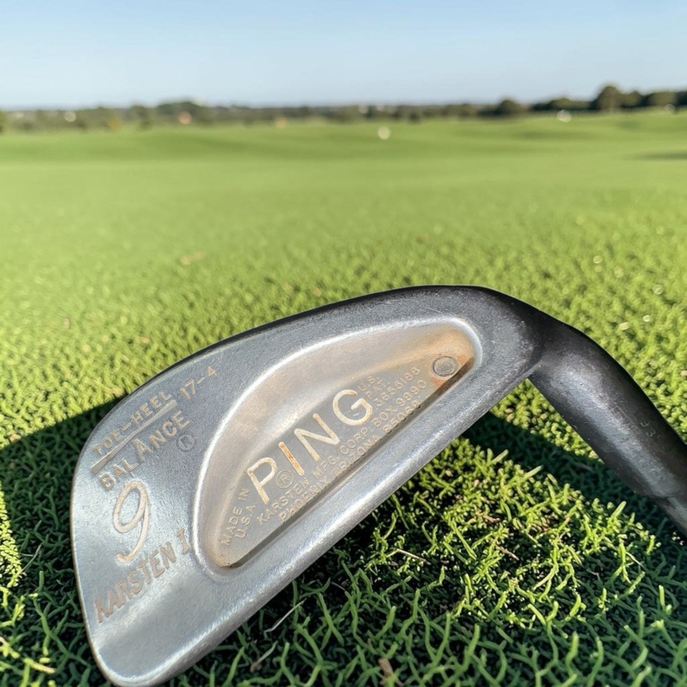 Ping Karsten I Toe-Heel Balance 9 Iron Steel RH Made In USA 36" Golf Club